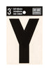 Hy-Ko 3 in. Black Vinyl Letter Y Self-Adhesive 1 pc. (Pack of 10)