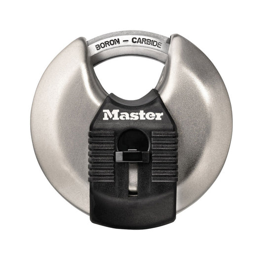 Master Lock 2-3/4 in. W Stainless Steel Dual Ball Bearing Locking Disk Padlock 1 pk
