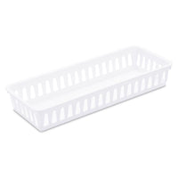 Sterilite 12.5 in. L X 5 in. W X 2.125 in. H White Storage Tray