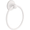 Franklin Brass Astra White Towel Ring 6.13 in.   L Die Cast Zinc