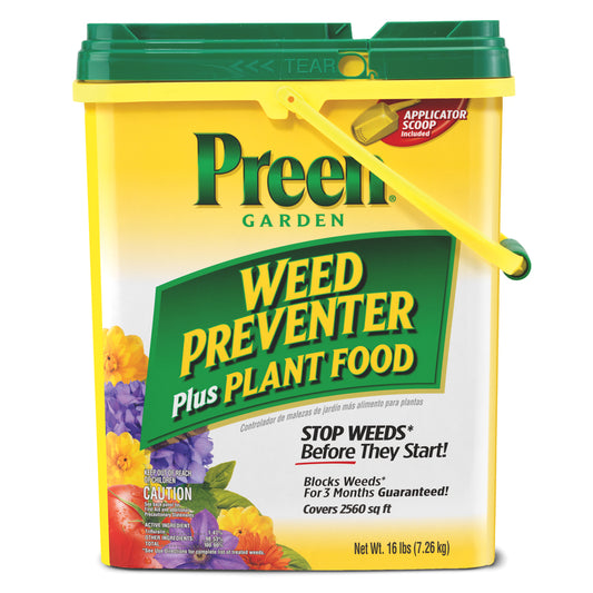 Preen Garden Weed Preventer Plus Plant Food 2560 Sq. Ft. Granules 16 Lb.