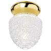 Westinghouse 7.25 in. H X 5.25 in. W X 5.25 in. L Polished Brass Gold Ceiling Fixture