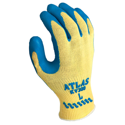 Atlas Unisex Indoor/Outdoor Coated Work Gloves Blue/Yellow XL 1 pair
