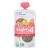 Plum Organics Mighty 4 Blends Tots - Guava Pomegranate Black Bean Carrot and Oat - Case of 6 - 4 oz.