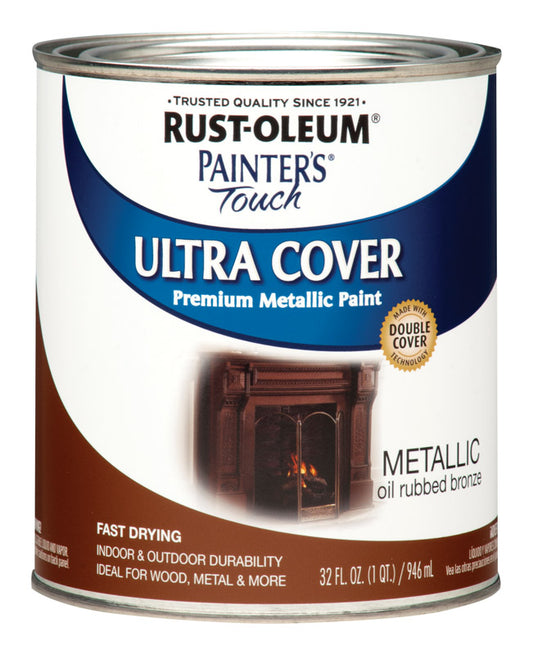 Rust-Oleum Painters Touch Oil Rubbed Bronze Ultra Cover Paint 1 qt (Pack of 2).