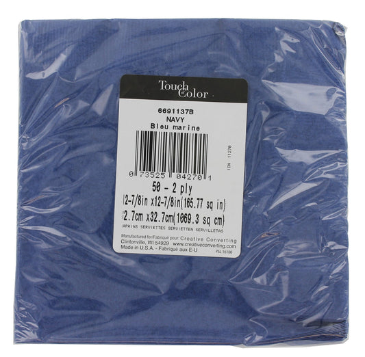 Creative Converting 6691137B 2 Ply Navy Lunch Napkins 50 Count