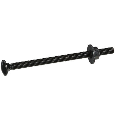 Carriage Bolts, Steel, Black, 5/16 x 5-In., 3-Pk.