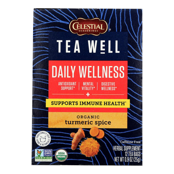 Teawell - Tea Turmeric Spice - Case of 6-12 CT (Pack of 6)