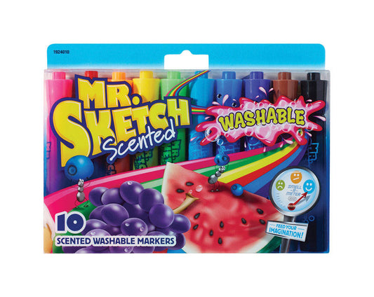 Mr. Sketch  Assorted  Chisel Tip  Scented Markers  10 pk