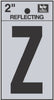 Hy-Ko 2 in. Reflective Black Vinyl Letter Z Self-Adhesive 1 pc. (Pack of 10)