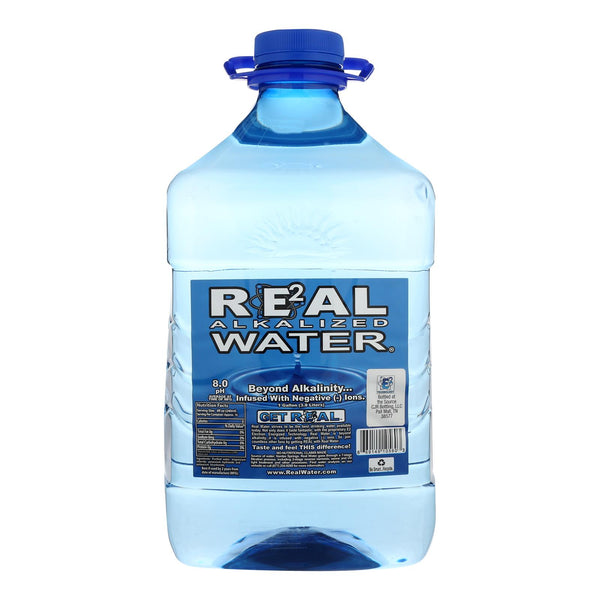 Agua real Agua alcalina real Agua potable - Caja de 4 - GAL (Paquete de 4)