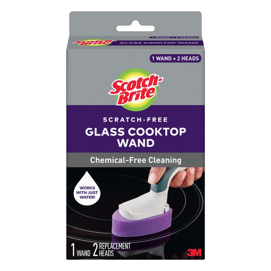 3M Scotch-Brite Non-Scratch Sponge Wand For Glass Cooktop 3 pc (Pack of 4)