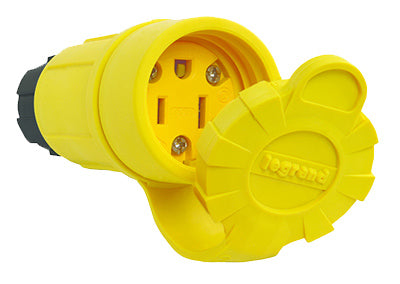 Watertight Connector, Yellow,  2-Pole, 15-Amp, 125-Volt