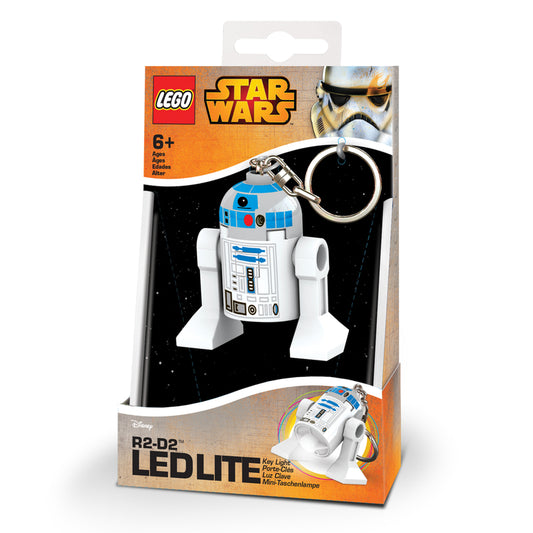 Lego Star Wars R2-D2 2 in. D Plastic Blue/White Loop Key Chain w/LED Light