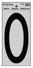 Hy-Ko 6 in. Reflective Black Vinyl Number 0 Self-Adhesive 1 pc. (Pack of 10)