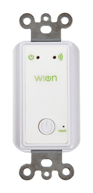 Woods WiOn 15 amps Wireless WiFi In-Wall Wireless Light Switch White 1 pk