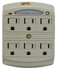 Stanley SurgePro Grounded 6 outlets Adapter w/Light Surge Protection 1 pk