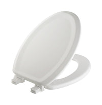 Bemis Elongated White Molded Wood Toilet Seat