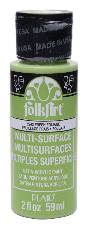 Plaid FolkArt Satin Fresh Foliage Hobby Paint 2 oz. (Pack of 3)