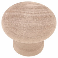 Rowland Cabinet Knob, Birch Wood, 1-3/16-In. Round