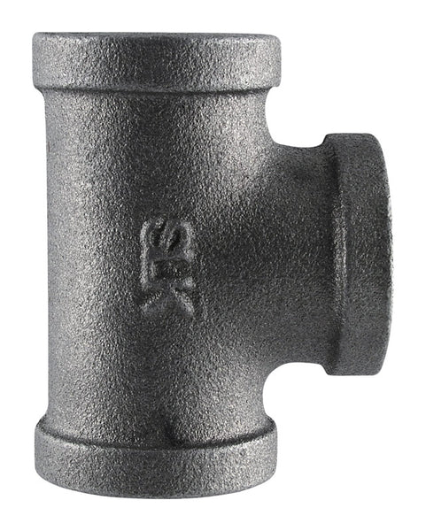 Pipe Decor 1/2 in. FPT X 1/2 in. D FPT Black Malleable Iron 1 1/4 in. L Tee