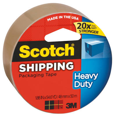 Scotch 1.88 in. W X 54.6 yd L Heavy Duty Packaging Tape Tan
