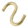 National Hardware Gold Solid Brass 3/4 in. L Open S-Hook 5 lb 3 pk