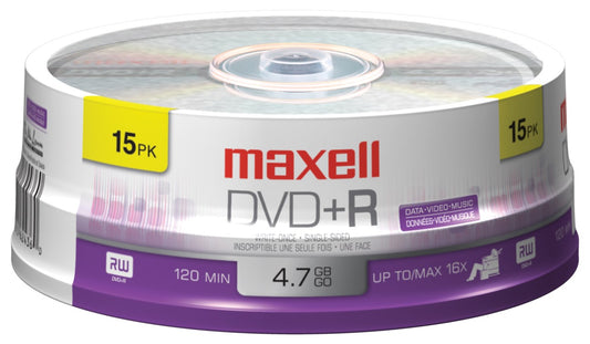 Maxell 639008 Dvd+R Discs 15 Count