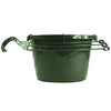 Akro Mils HSI10008B66 10" Green Euro Hanging Baskets With Attached Saucers (Pack of 12)