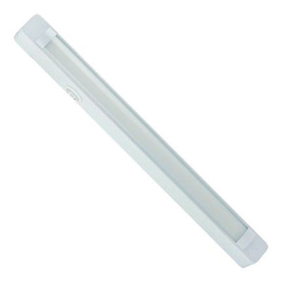 Under-Cabinet LED Light Fixture, White Plastic, 415 Lumens, 12-In.