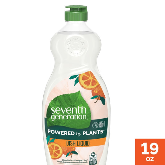 Seventh Generation Clementine Zest & Lemongrass Scent Liquid Dish Soap 19 oz 1 pk (Pack of 6)
