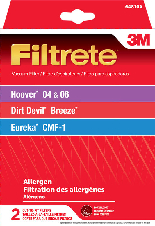 3M Filtrete Vacuum Filter For 04, 06,Breeze, CMF-1 2 pk