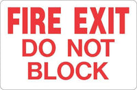 10 X 14 FIRE EXIT DO NOT BLOCK