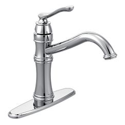 Chrome one-handle high arc kitchen faucet