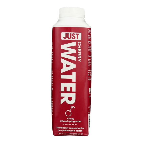 Just Water - Agua de manantial con infusión de cerezas - Caja de 12 - 16,9 FZ