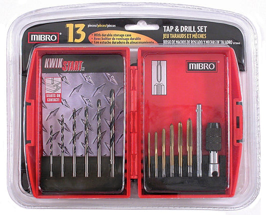 Mibro 873860 13 Piece Tap & Drill Set