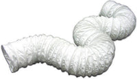 Flexible Hose, White, Vinyl, 4-In. x 50-Ft.