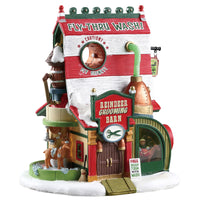 Lemax  Multicolored  Reindeer Grooming Barn  Christmas Village