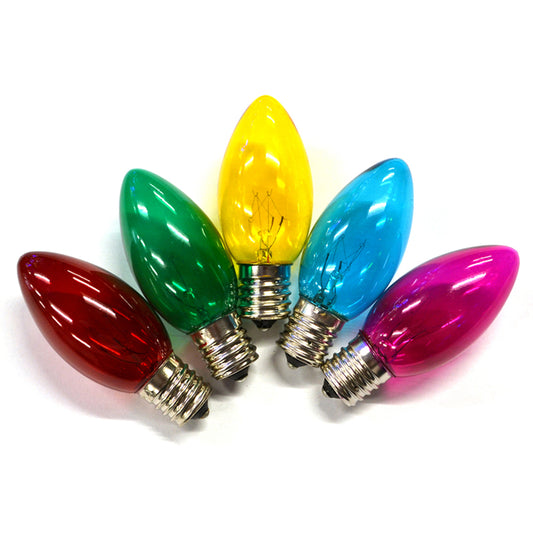 Holiday Bright Lights  C9  Multi  25 count Replacement Light Bulb  1 in.