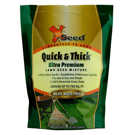 X-Seed Ultra Premium Quick & Thick Lawn Seed Mixture 1 lb.