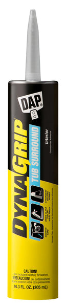Adhesivo transparente para construcción de bordes de bañeras Dap 27521 de 10,3 oz Dynagrip