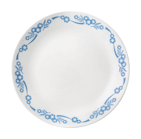 Corelle  Livingware  Blue/White  Glass  Cornflower  Dinner Plate  10-1/4 in. Dia. 1 pk