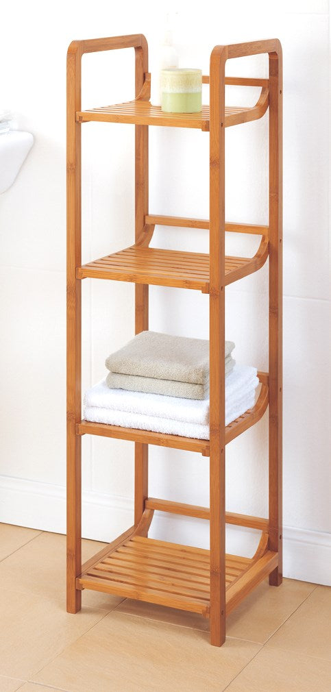 Organize It All 29954W Lohas 4 Tier Bamboo Tower