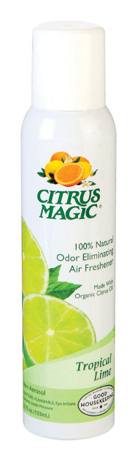 Citrus Magic Odor Eliminating Air Fresheners Lime Scent Aerosol 3.5 Oz (Case of 6)