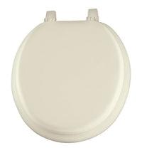 Mayfair  Round  Bone  Vinyl  Cushioned Toilet Seat