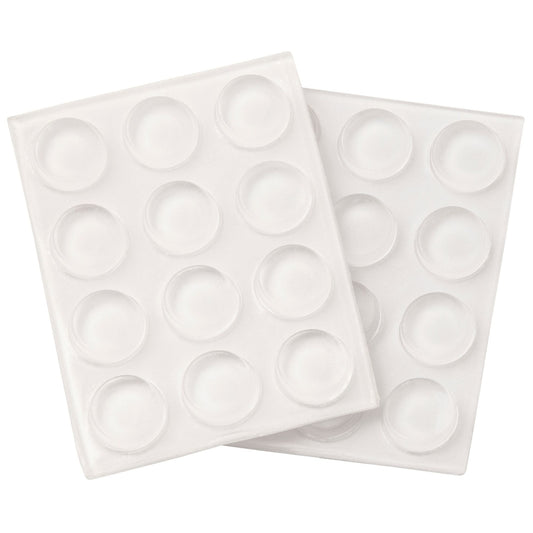 SoftTouch Plastic Self Adhesive Bumper Pad Clear Round 1/2 in.   W 24 pk