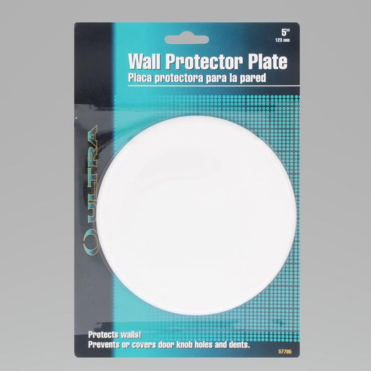 Ultra Hardware Plastic White Wall Protector Mounts to wall 5 in.