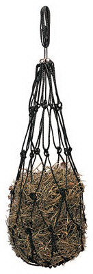 Horse Hay Bag, Black Rope, 42-In.