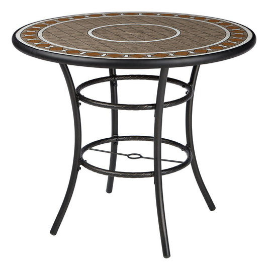 Living Accents  Brown  Round  Table