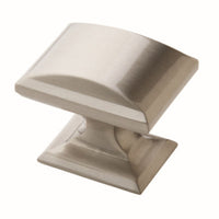 Amerock  Candler  Rectangle  Cabinet Knob  1-1/4 in. Dia. 1-1/8 in. Satin Nickel  2 pk